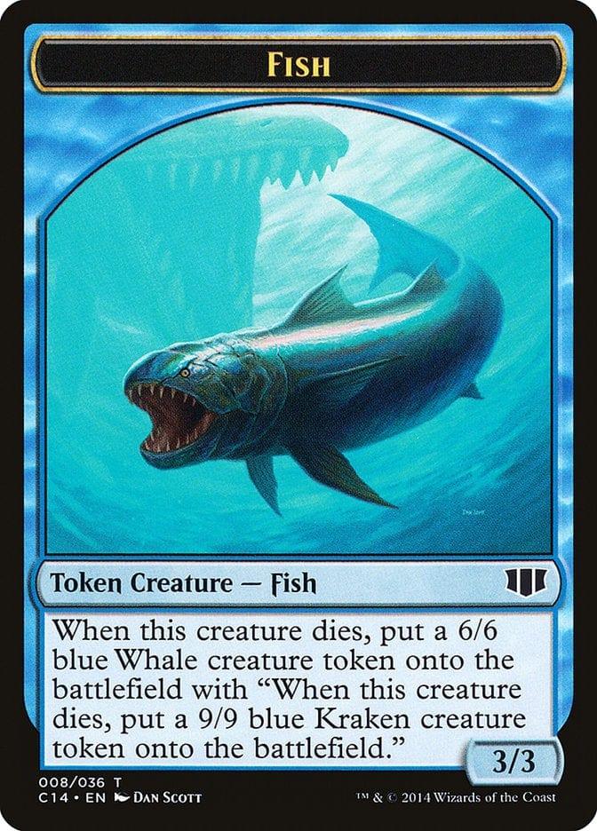 Magic: The Gathering MTG Single Fish // Zombie (011/036) Double-sided Token [Commander 2014 Tokens]