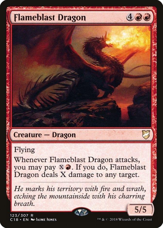 Magic: The Gathering MTG Single Flameblast Dragon [Commander 2018]