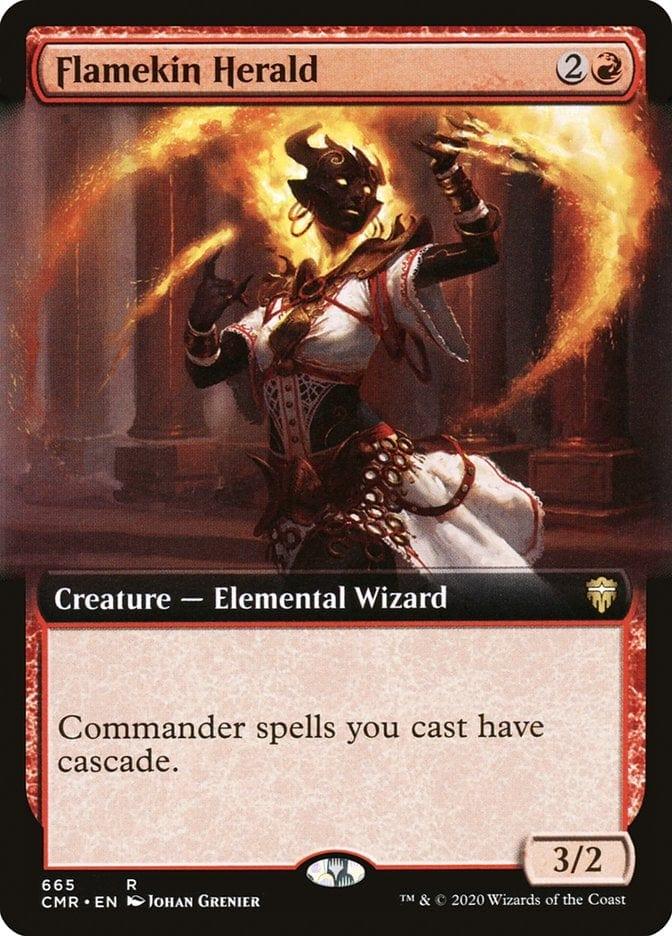 Magic: The Gathering MTG Single Flamekin Herald (Extended) [Commander Legends Extended]