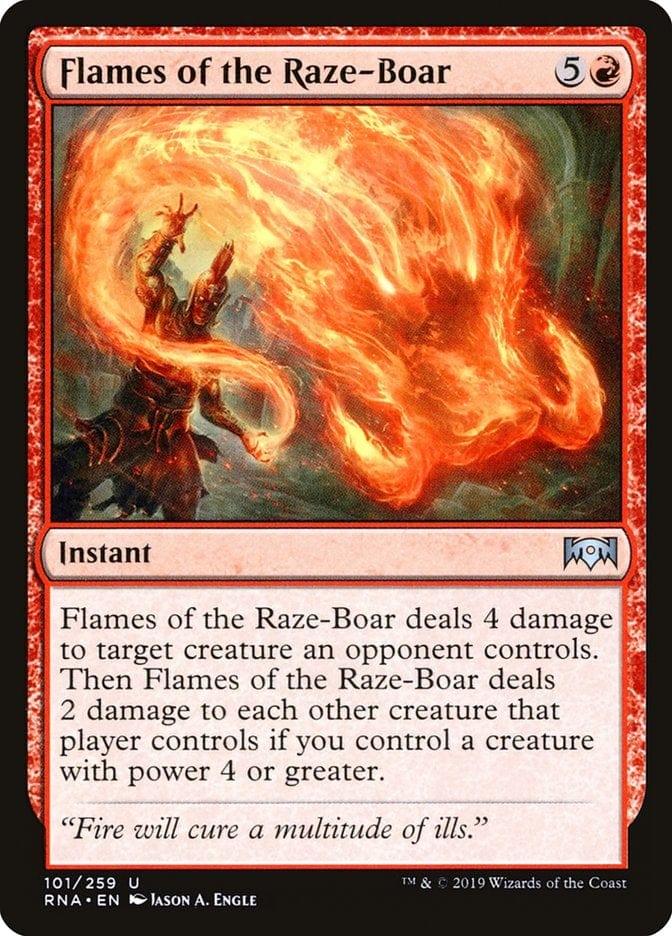 Magic: The Gathering MTG Single Flames of the Raze-Boar [Ravnica Allegiance]
