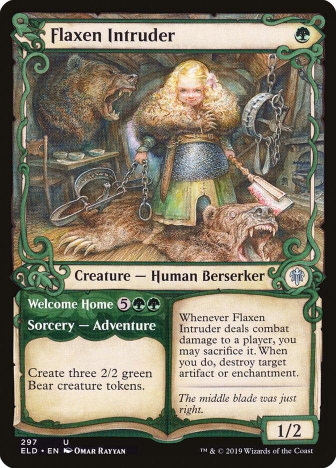 Magic: The Gathering MTG Single Flaxen Intruder // Welcome Home (Showcase) [Throne of Eldraine]