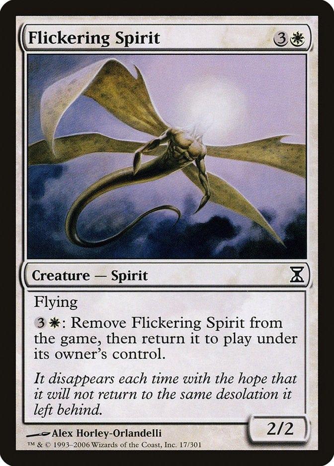 Magic: The Gathering MTG Single Flickering Spirit [Time Spiral]