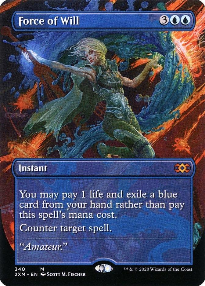 Magic: The Gathering MTG Single Force of Will (Toppers) [Double Masters Extended Art]