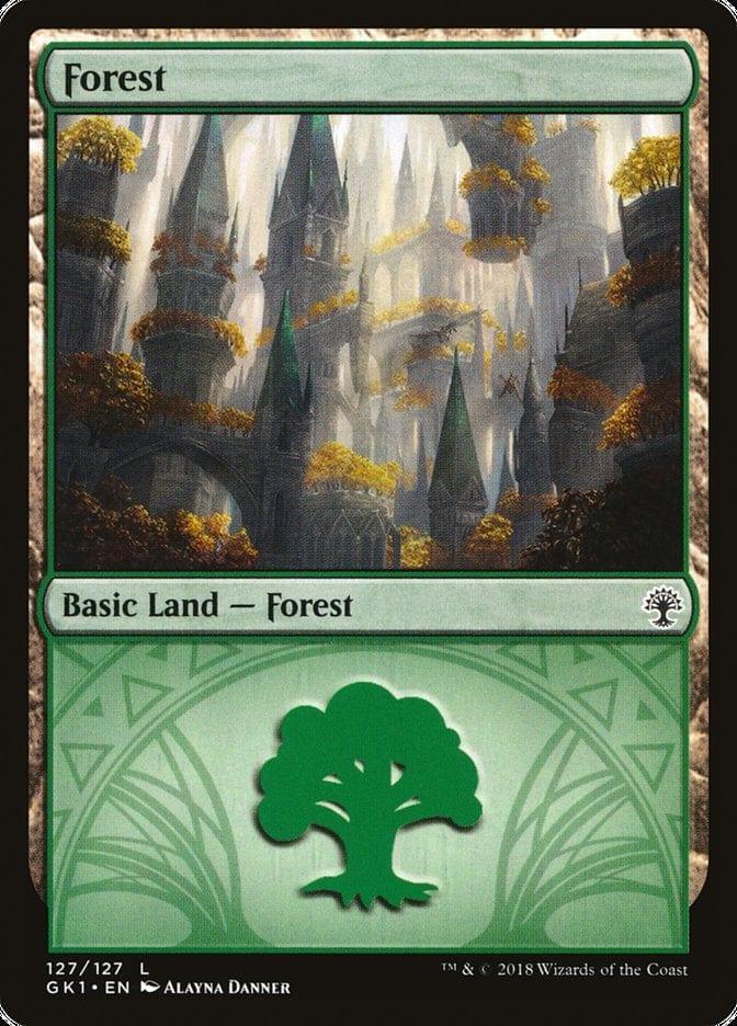 Magic: The Gathering MTG Single Forest (127) [Guilds of Ravnica Guild Kit]