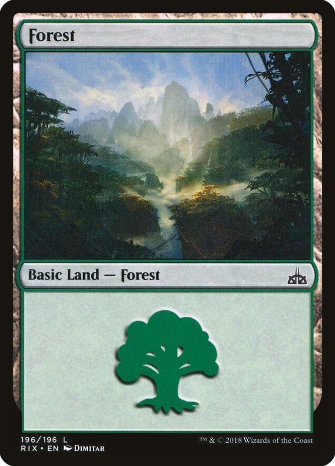 Magic: The Gathering MTG Single Forest (196) [Rivals of Ixalan]