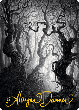 Magic: The Gathering MTG Single Forest 2 Art Card (Gold-Stamped Signature) [Innistrad: Midnight Hunt Art Series]