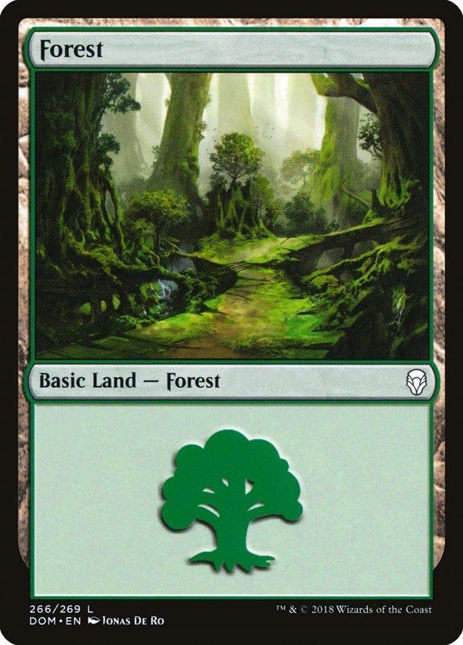 Magic: The Gathering MTG Single Forest (266) [Dominaria]