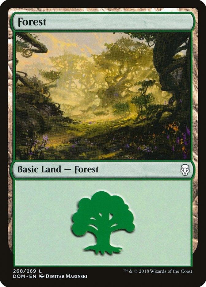 Magic: The Gathering MTG Single Forest (268) [Dominaria]