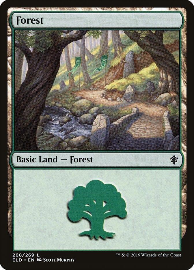 Magic: The Gathering MTG Single Forest (268) [Throne of Eldraine]