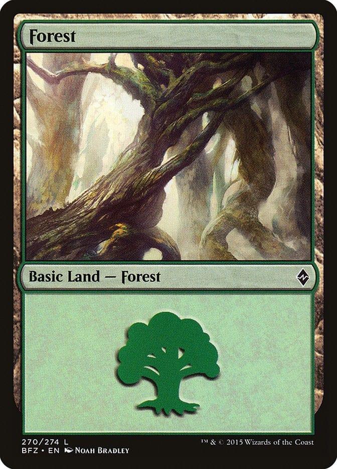 Magic: The Gathering MTG Single Forest (270a) [Battle for Zendikar]