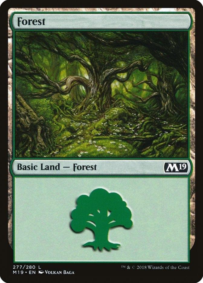 Magic: The Gathering MTG Single Forest (277) [Core Set 2019]