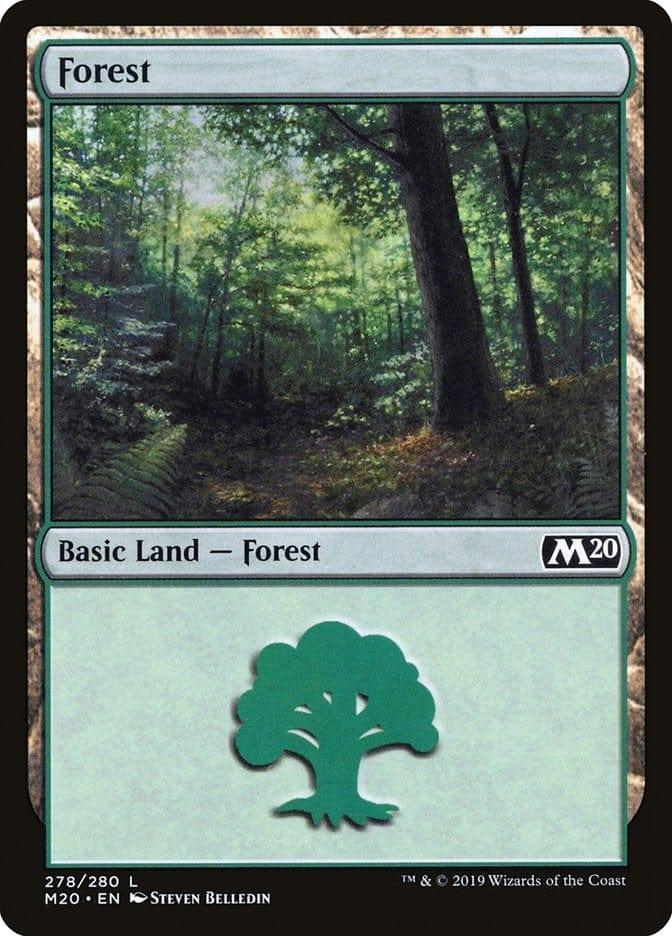 Magic: The Gathering MTG Single Forest (278) [Core Set 2020]