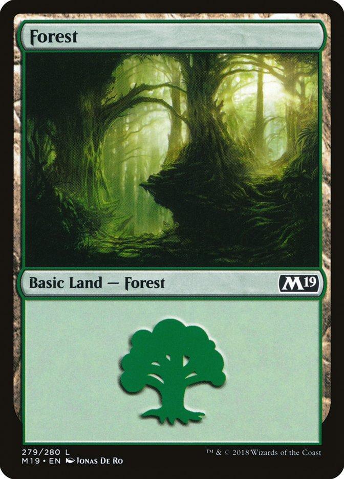 Magic: The Gathering MTG Single Forest (279) [Core Set 2019]