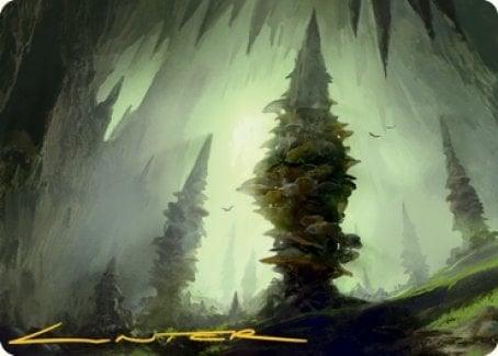 Magic: The Gathering MTG Single Forest (280) Art Card (Gold-Stamped Signature) [Dungeons & Dragons: Adventures in the Forgotten Realms Art Series]