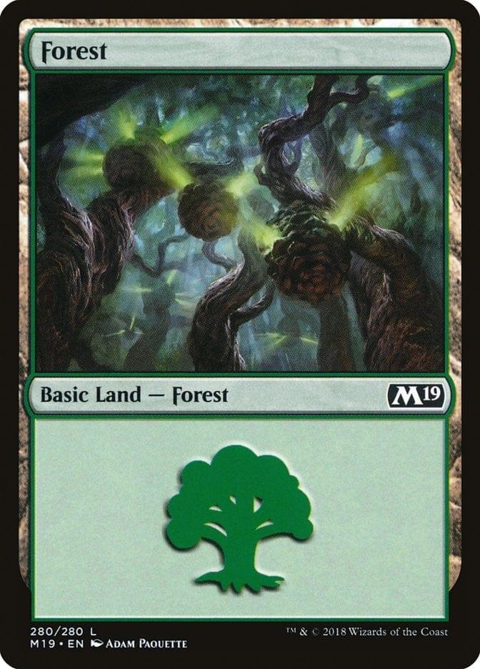 Magic: The Gathering MTG Single Forest (280) [Core Set 2019]