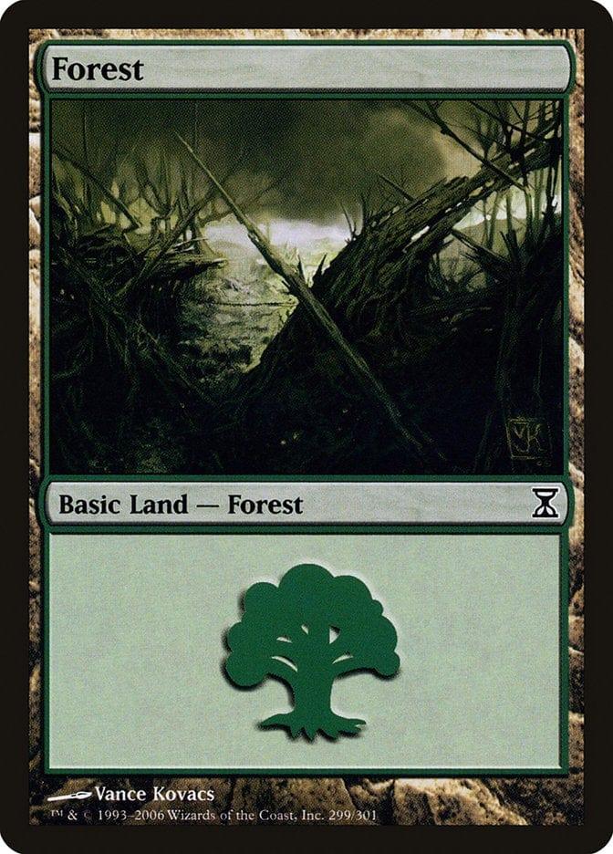 Magic: The Gathering MTG Single Forest (299) [Time Spiral]