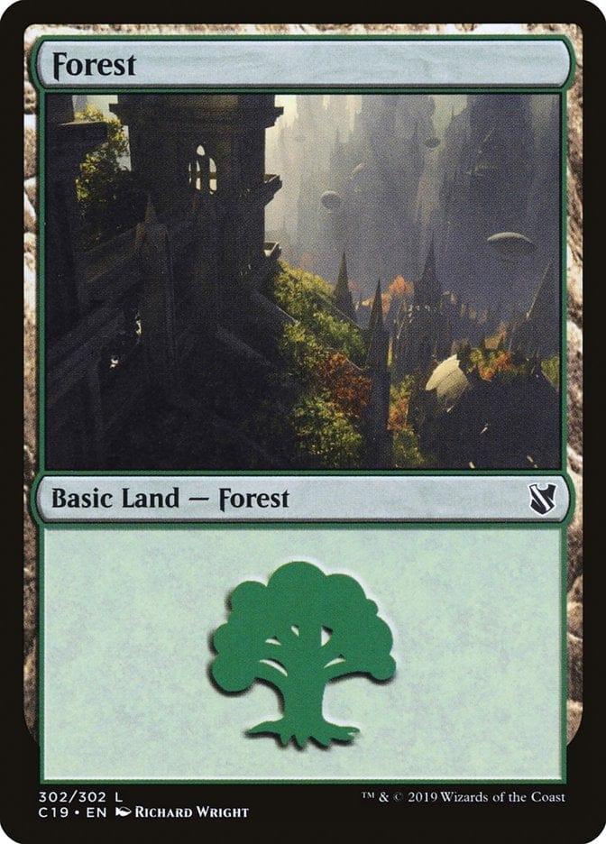 Magic: The Gathering MTG Single Forest (302) [Commander 2019]