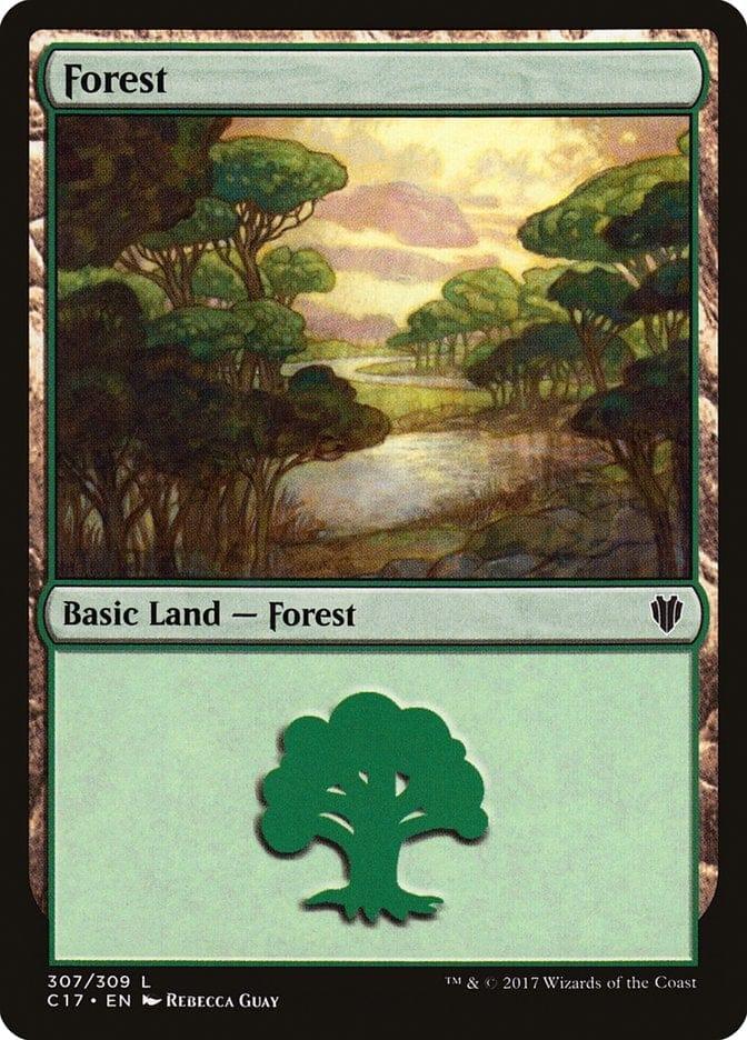 Magic: The Gathering MTG Single Forest (307) [Commander 2017]