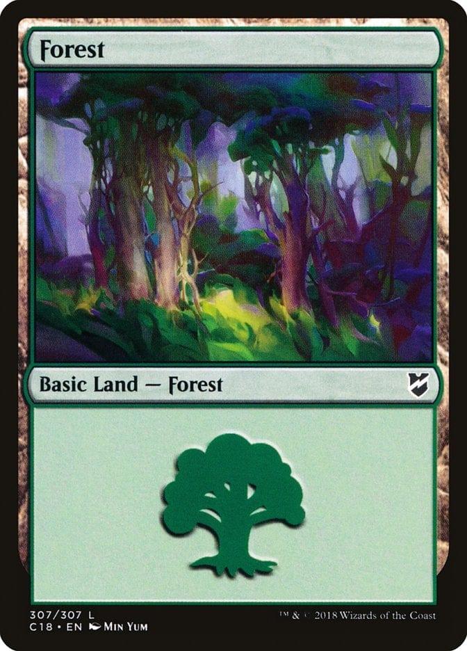 Magic: The Gathering MTG Single Forest (307) [Commander 2018]