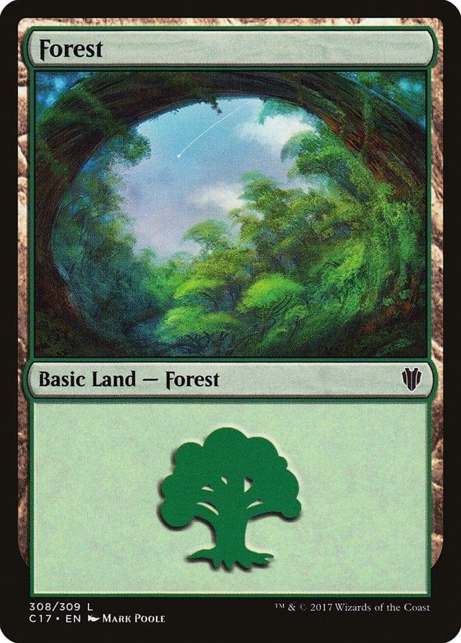 Magic: The Gathering MTG Single Forest (308) [Commander 2017]