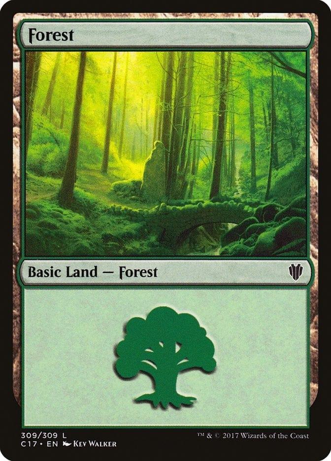 Magic: The Gathering MTG Single Forest (309) [Commander 2017]