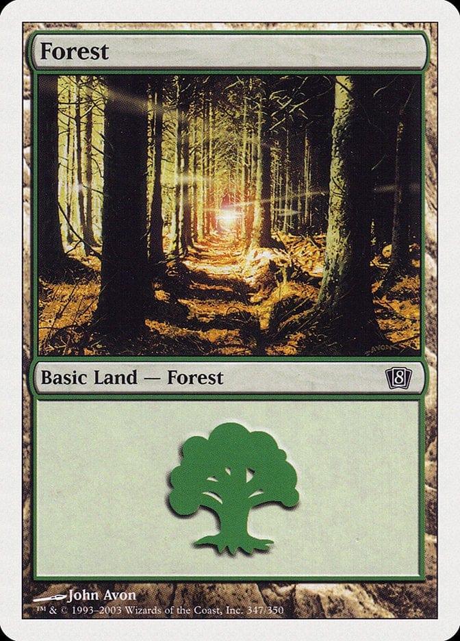 Magic: The Gathering MTG Single Forest (347) [Eighth Edition]