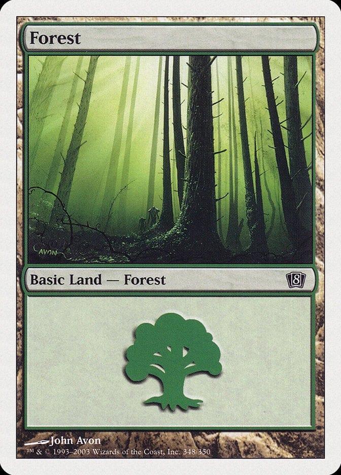 Magic: The Gathering MTG Single Forest (348) [Eighth Edition]