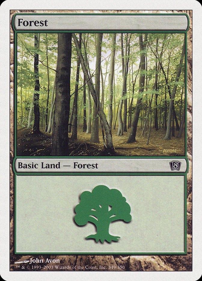 Magic: The Gathering MTG Single Forest (349) [Eighth Edition]