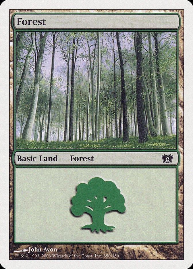 Magic: The Gathering MTG Single Forest (350) [Eighth Edition]