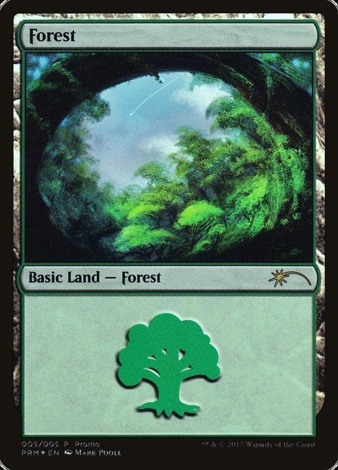 Magic: The Gathering MTG Single Forest (5) [2017 Gift Pack]
