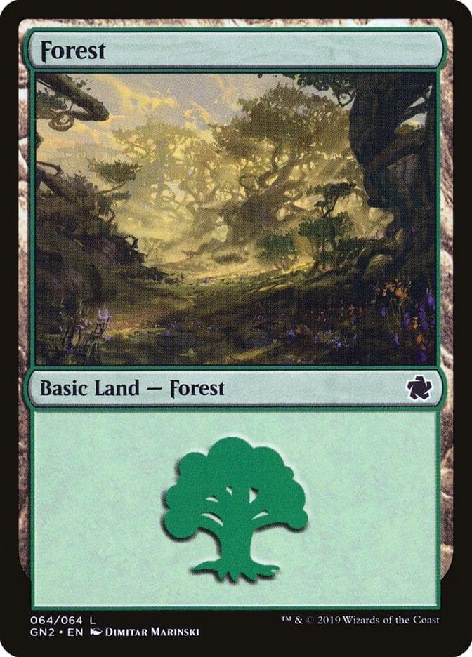 Magic: The Gathering MTG Single Forest (64) [Game Night 2019]