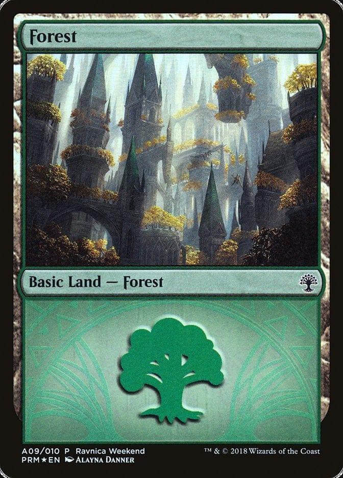 Magic: The Gathering MTG Single Forest (A09) [Guilds of Ravnica Ravnica Weekend]