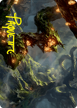 Magic: The Gathering MTG Single Forest Art Card (Gold-Stamped Signature) [Strixhaven: School of Mages Art Series]