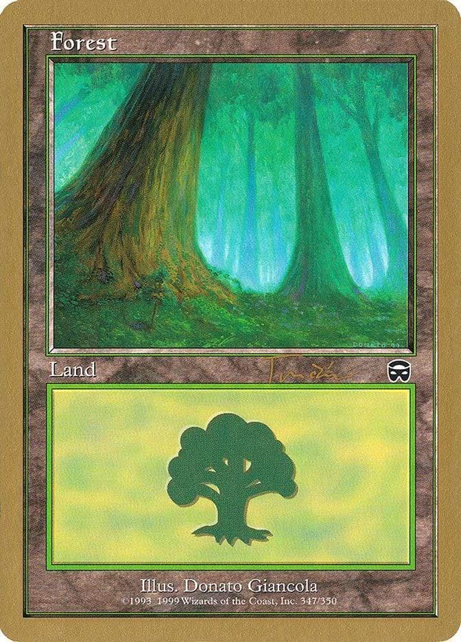 Magic: The Gathering MTG Single Forest (jt347a) (Jan Tomcani) [World Championship Decks 2001]