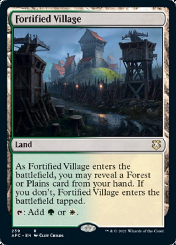 Magic: The Gathering MTG Single Fortified Village [Dungeons & Dragons: Adventures in the Forgotten Realms Commander]