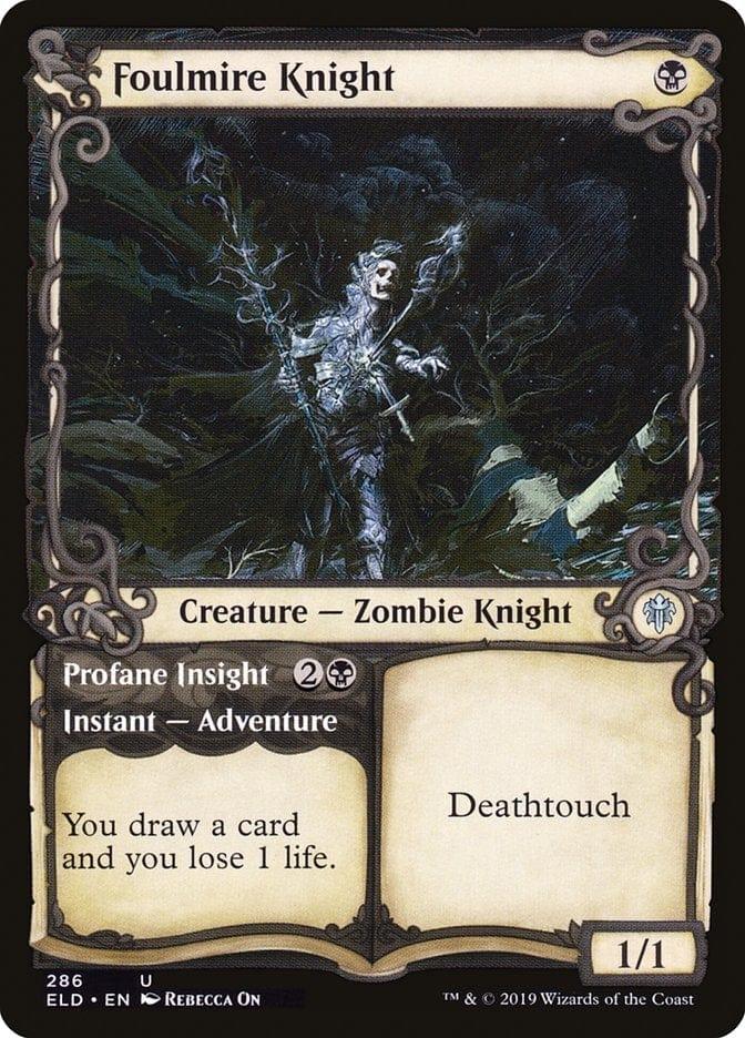 Magic: The Gathering MTG Single Foulmire Knight // Profane Insight (Showcase) [Throne of Eldraine]