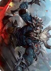 Magic: The Gathering MTG Single Frenzied Raider Art Card (Gold-Stamped Signature) [Kaldheim: Art Series]