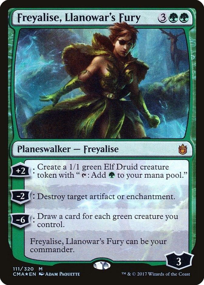 Magic: The Gathering MTG Single Freyalise, Llanowar's Fury [Commander Anthology]