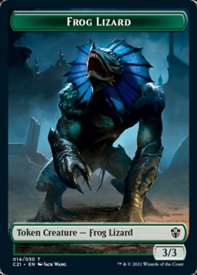 Magic: The Gathering MTG Single Frog Lizard // Elephant Token [Commander 2021 Tokens]