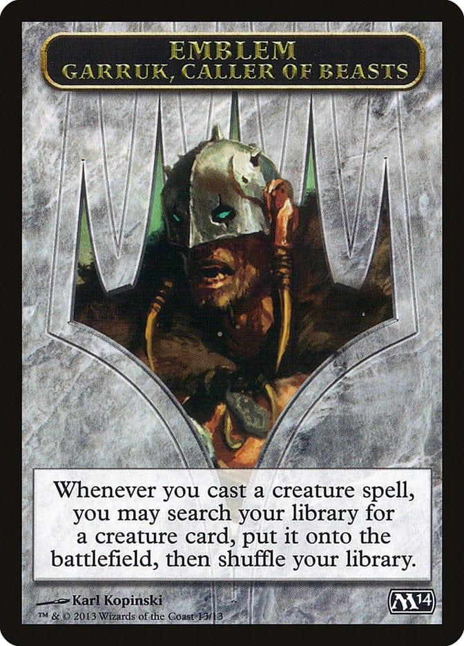 Magic: The Gathering MTG Single Garruk, Caller of Beasts Emblem [Magic 2014 Tokens]