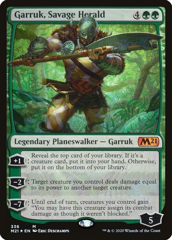 Magic: The Gathering MTG Single Garruk, Savage Herald [Core Set 2021]