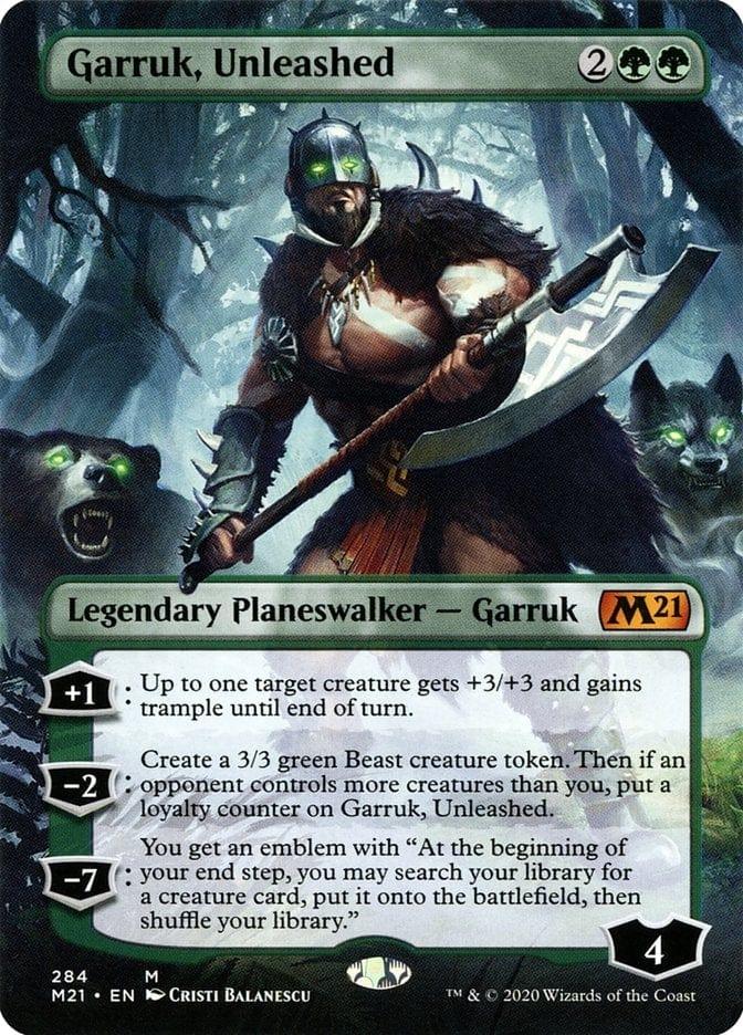Magic: The Gathering MTG Single Garruk, Unleashed (Borderless) [Core Set 2021]