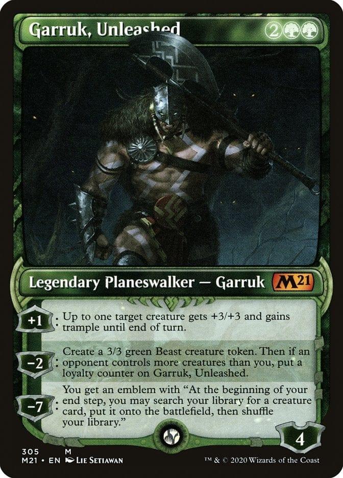 Magic: The Gathering MTG Single Garruk, Unleashed (Showcase) [Core Set 2021]