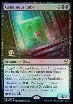 Magic: The Gathering MTG Single Gelatinous Cube [Dungeons & Dragons: Adventures in the Forgotten Realms Prerelease Promos]