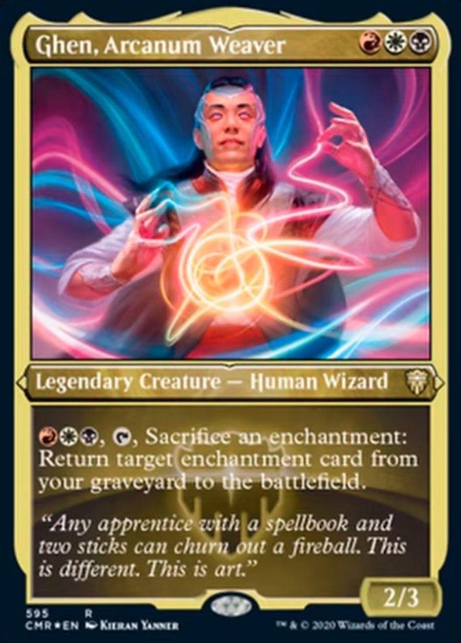 Magic: The Gathering MTG Single Ghen, Arcanum Weaver [Commander Legends Etched]