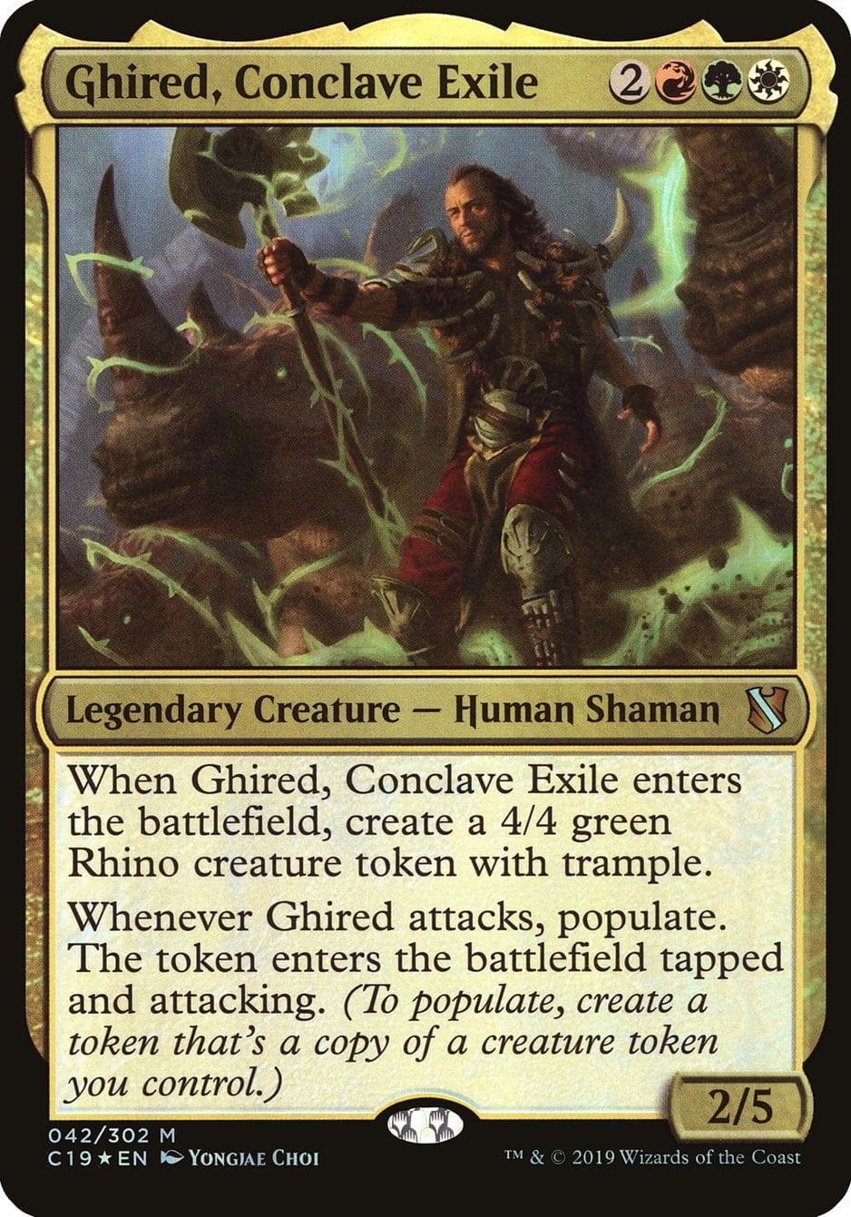 Magic: The Gathering MTG Single Ghired, Conclave Exile (Oversized) [Commander 2019 Oversized]