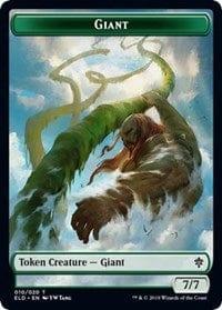 Magic: The Gathering MTG Single Giant // Food (15) Double-sided Token [Throne of Eldraine]