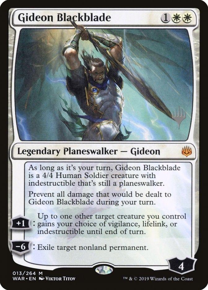 Magic: The Gathering MTG Single Gideon Blackblade (Promo Pack) [War of the Spark Promos]