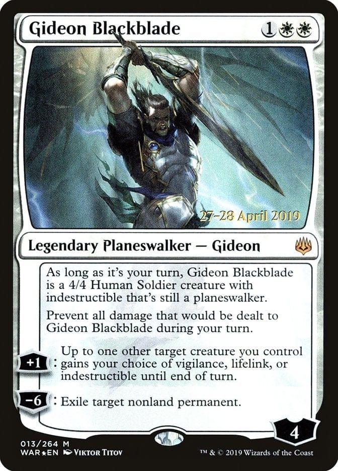 Magic: The Gathering MTG Single Gideon Blackblade  [War of the Spark Prerelease Promos]
