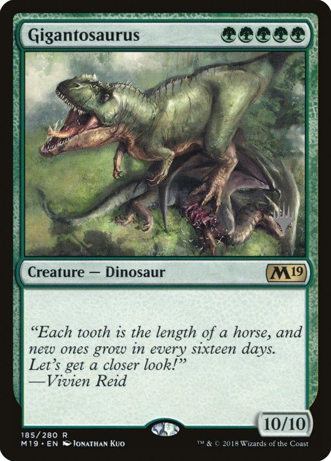 Magic: The Gathering MTG Single Gigantosaurus (Promo Pack) [Core Set 2019 Promos]